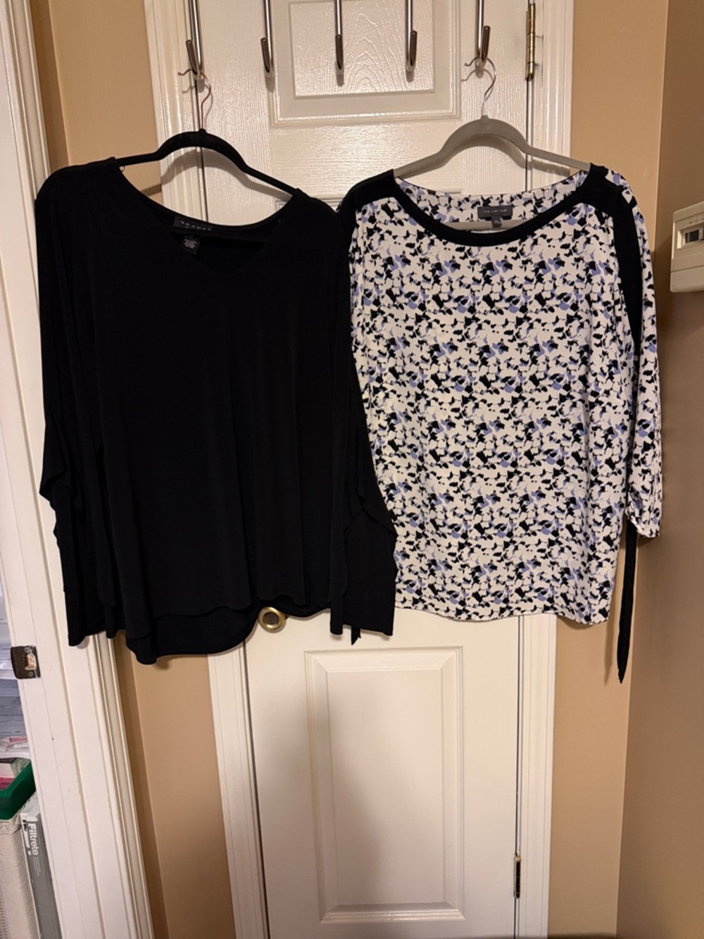 Grace Women's L/s Black Top and The Limited Black-White-lavender Floral top